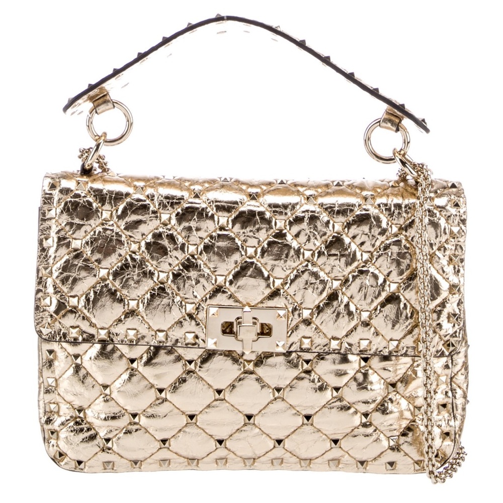 SOLD Authentic Gold Valentino Rockstud Crossbody Medium Bag